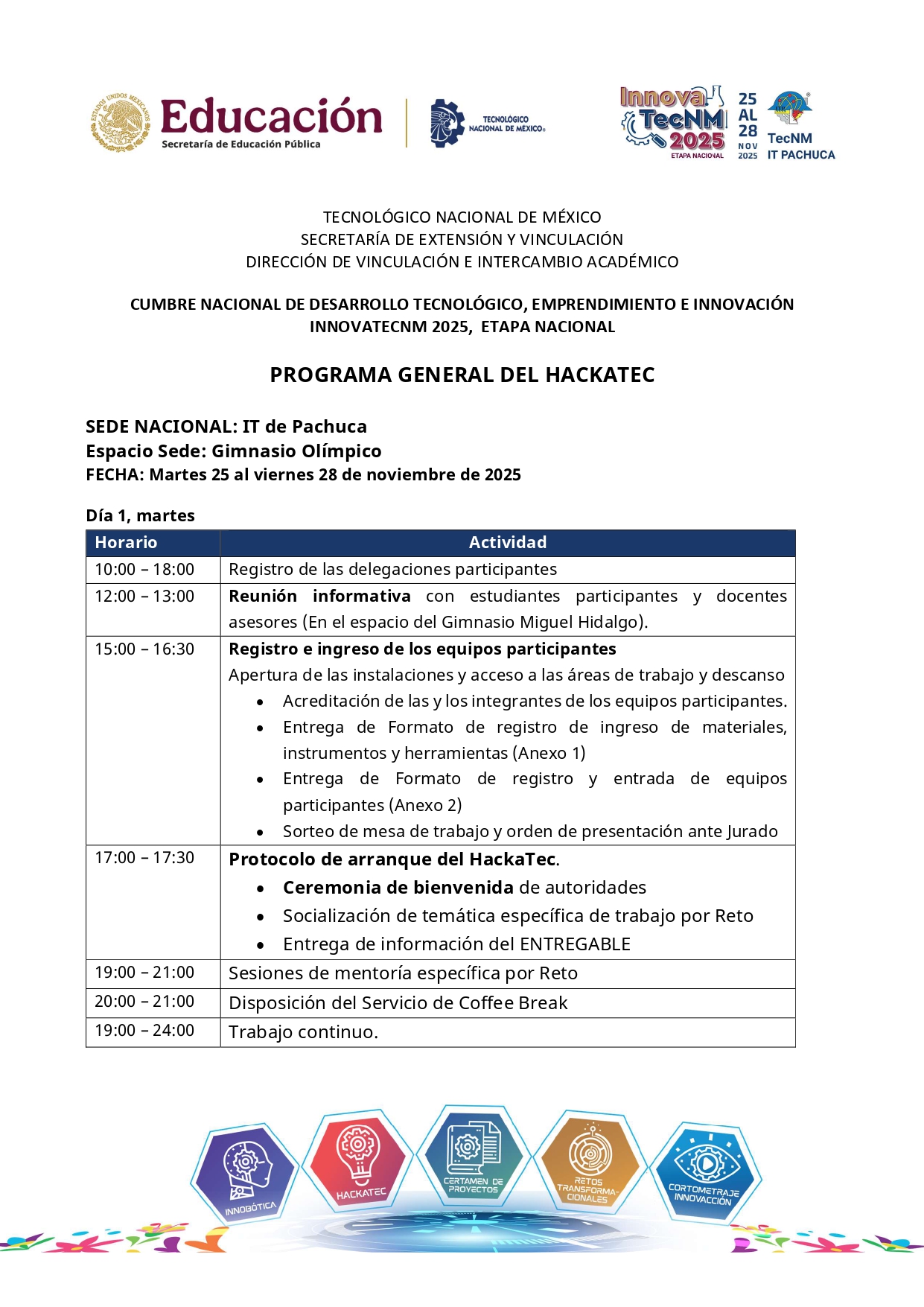 Mapa del Campus InnovaTecNM 2025